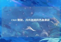 CSGO 刺剑，冷兵器间的热血激战