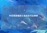 木瓜奇迹魔剑士加点全方位解析