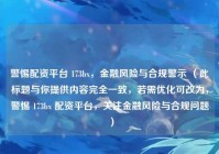 警惕配资平台 173bx，金融风险与合规警示 （此标题与你提供内容完全一致，若需优化可改为，警惕 173bx 配资平台，关注金融风险与合规问题 ）