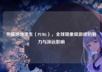 外国绝地求生(PUBG),全球现象级游戏的魅力与深远影响
