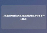 dnf圣骑士用什么武器,魔兽世界惩戒圣骑士用什么饰品?