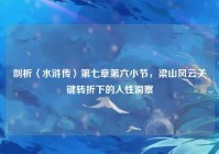 剖析〈水浒传〉第七章第六小节，梁山风云关键转折下的人性洞察