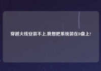 穿越火线安装不上,我想把系统装在D盘上?