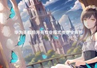 华为手机拍月亮专业模式参数全解析