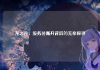 龙之谷，服务器断开背后的无奈探寻