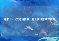 探索 Wii 中文游戏资源，踏上怀旧游戏新征程