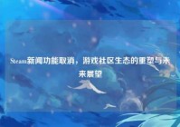 Steam新闻功能取消，游戏社区生态的重塑与未来展望