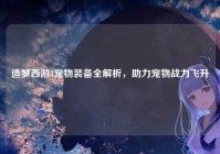 造梦西游3宠物装备全解析，助力宠物战力飞升