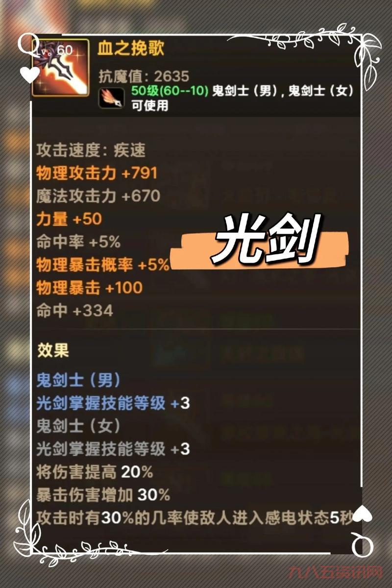 DNF龙族之信仰属性解析：鬼剑士必备武器推荐