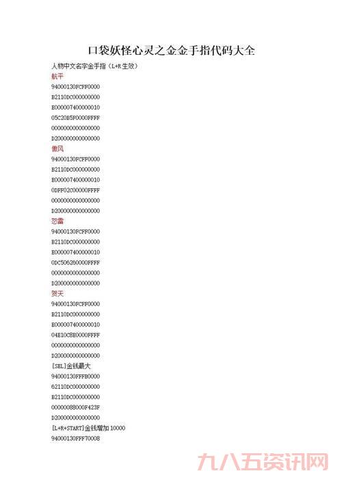 怪物猎人2g金手指有哪些？这些代码超实用！