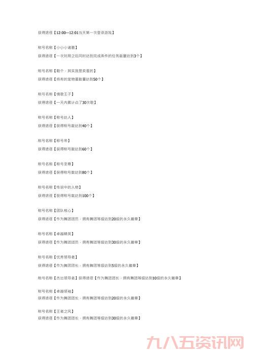 qq炫舞称号大全2013版,这些称号你都有吗?