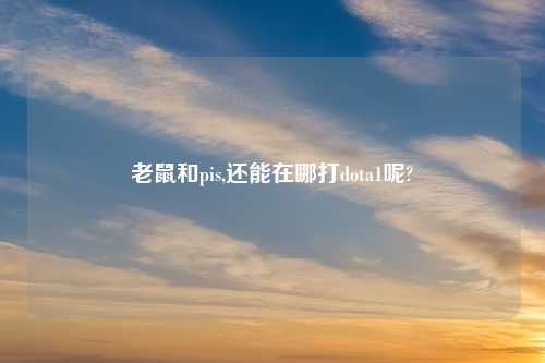 老鼠和pis,还能在哪打dota1呢?