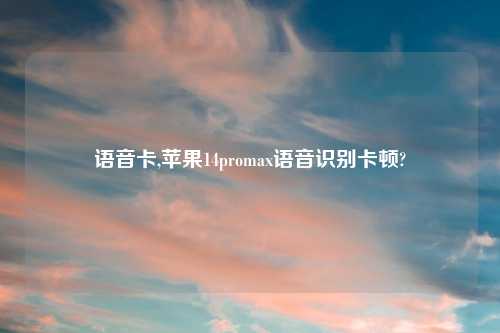 语音卡,苹果14promax语音识别卡顿?