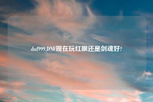 dnf999,DNF现在玩红眼还是剑魂好?