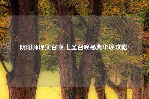 阴阳师现实召唤,七圣召唤秘典华焕攻略?