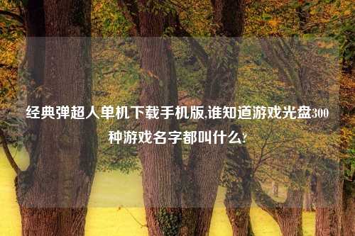 经典弹超人单机怎么玩手机版,谁知道游戏光盘300种游戏名字都叫什么?
