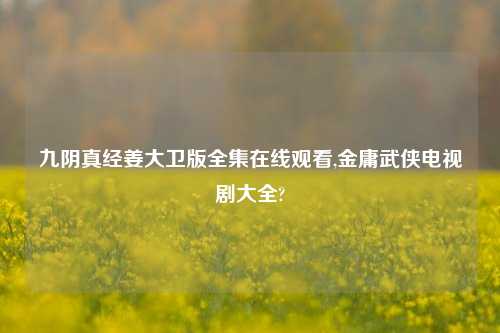 九阴真经姜大卫版全集在线观看,金庸武侠电视剧大全?