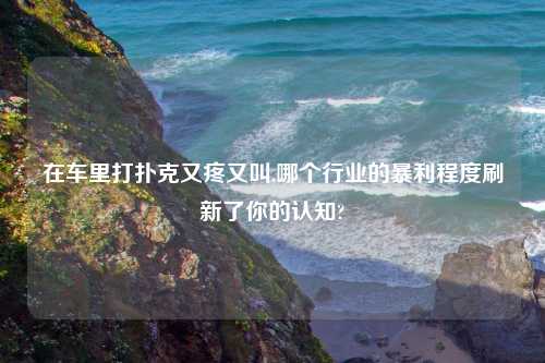 在车里打扑克又疼又叫,哪个行业的暴利程度刷新了你的认知?