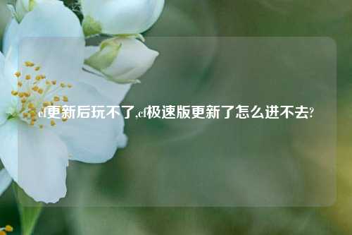 cf更新后玩不了,cf极速版更新了怎么进不去?