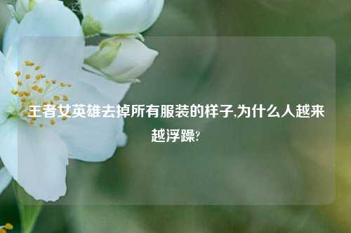 王者女英雄去掉所有服装的样子,为什么人越来越浮躁?