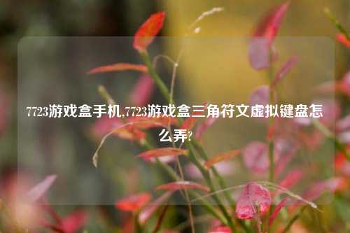 7723游戏盒手机,7723游戏盒三角符文虚拟键盘怎么弄?