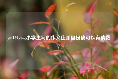 yw.139.cow,小学生写的作文往哪里投稿可以有稿费?