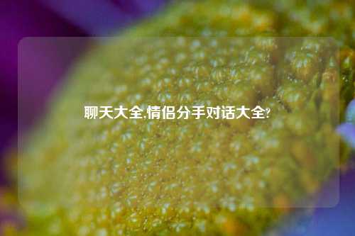 聊天大全,情侣分手对话大全?
