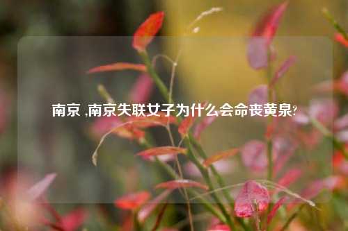 南京 ,南京失联女子为什么会命丧黄泉?