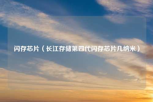 闪存芯片（长江存储第四代闪存芯片几纳米）
