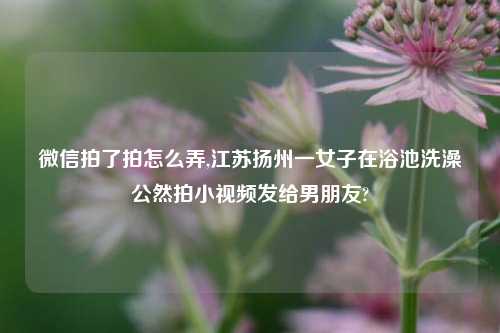 微信拍了拍怎么弄,江苏扬州一女子在浴池洗澡公然拍小视频发给男朋友?