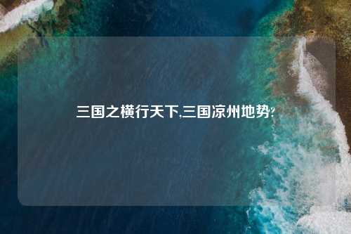 三国之横行天下,三国凉州地势?