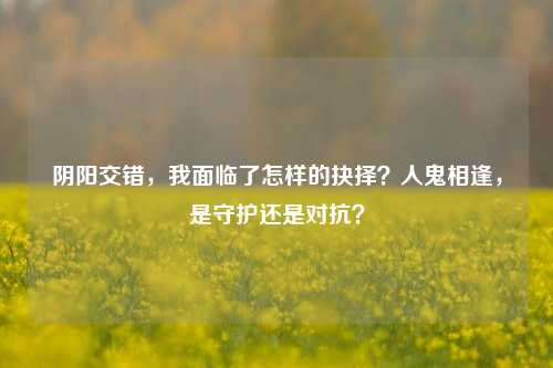 阴阳交错，我面临了怎样的抉择？人鬼相逢，是守护还是对抗？