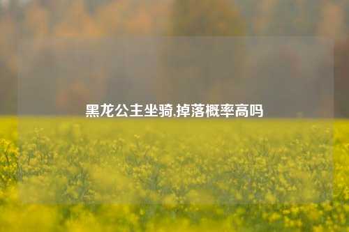 黑龙公主坐骑,掉落概率高吗