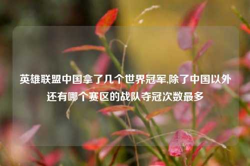英雄联盟中国拿了几个世界冠军,除了中国以外还有哪个赛区的战队夺冠次数最多