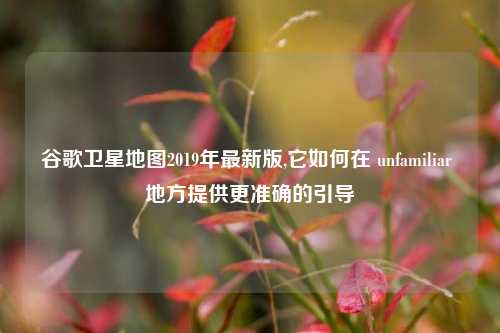 谷歌卫星地图2019年最新版,它如何在 unfamiliar 地方提供更准确的引导
