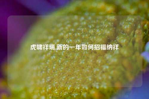虎啸祥瑞,新的一年如何招福纳祥
