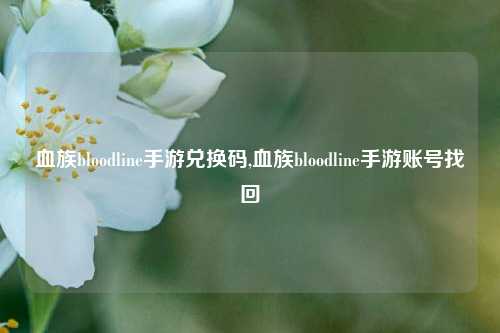 血族bloodline手游兑换码,血族bloodline手游账号找回