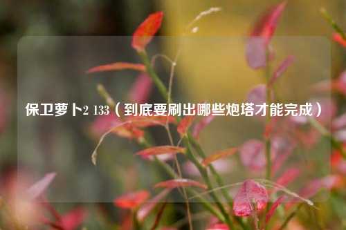 保卫萝卜2 133（到底要刷出哪些炮塔才能完成）