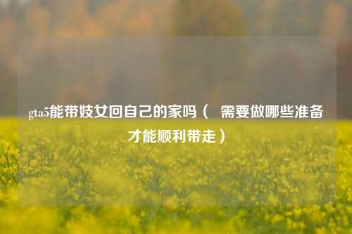 gta5能带妓女回自己的家吗（  需要做哪些准备才能顺利带走）