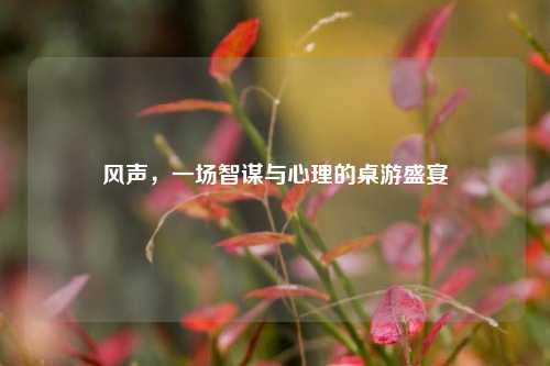 风声，一场智谋与心理的桌游盛宴