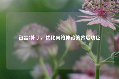 迅雷7补丁，优化网络体验的幕后功臣
