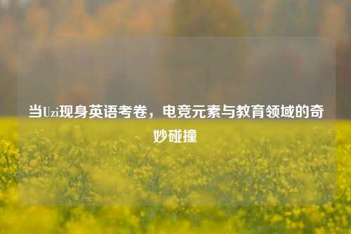 当Uzi现身英语考卷，电竞元素与教育领域的奇妙碰撞