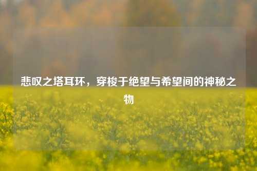 悲叹之塔耳环，穿梭于绝望与希望间的神秘之物