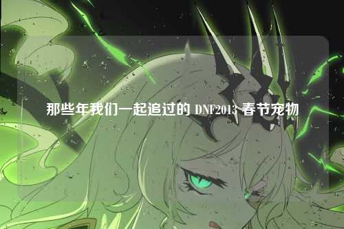 那些年我们一起追过的 DNF2013 春节宠物