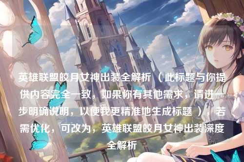 英雄联盟皎月女神出装全解析 （此标题与你提供内容完全一致，如果你有其他需求，请进一步明确说明，以便我更精准地生成标题 ），若需优化，可改为，英雄联盟皎月女神出装深度全解析