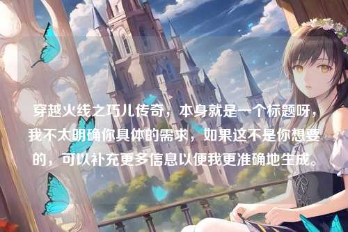 穿越火线之巧儿传奇,本身就是一个标题呀,我不太明确你具体的需求,如果这不是你想要的,可以补充更多信息以便我更准确地生成。