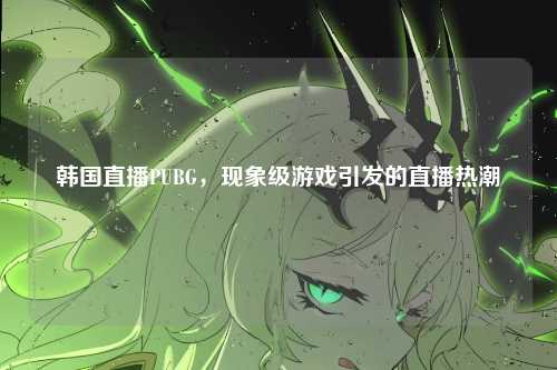 韩国直播PUBG，现象级游戏引发的直播热潮